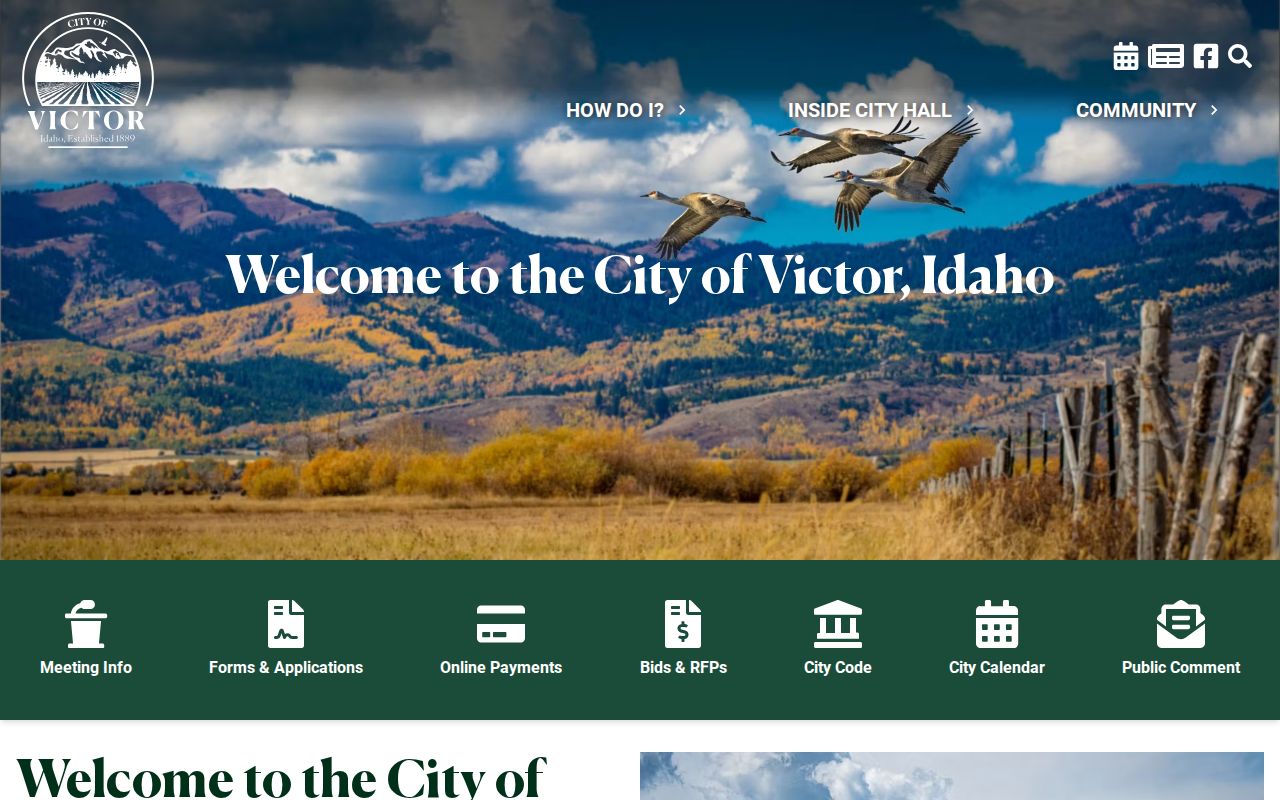 Victor Idaho city site and public-safety records context
